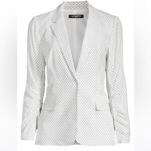 Ungaro Marlee Polka Dot Jacket in White Multi